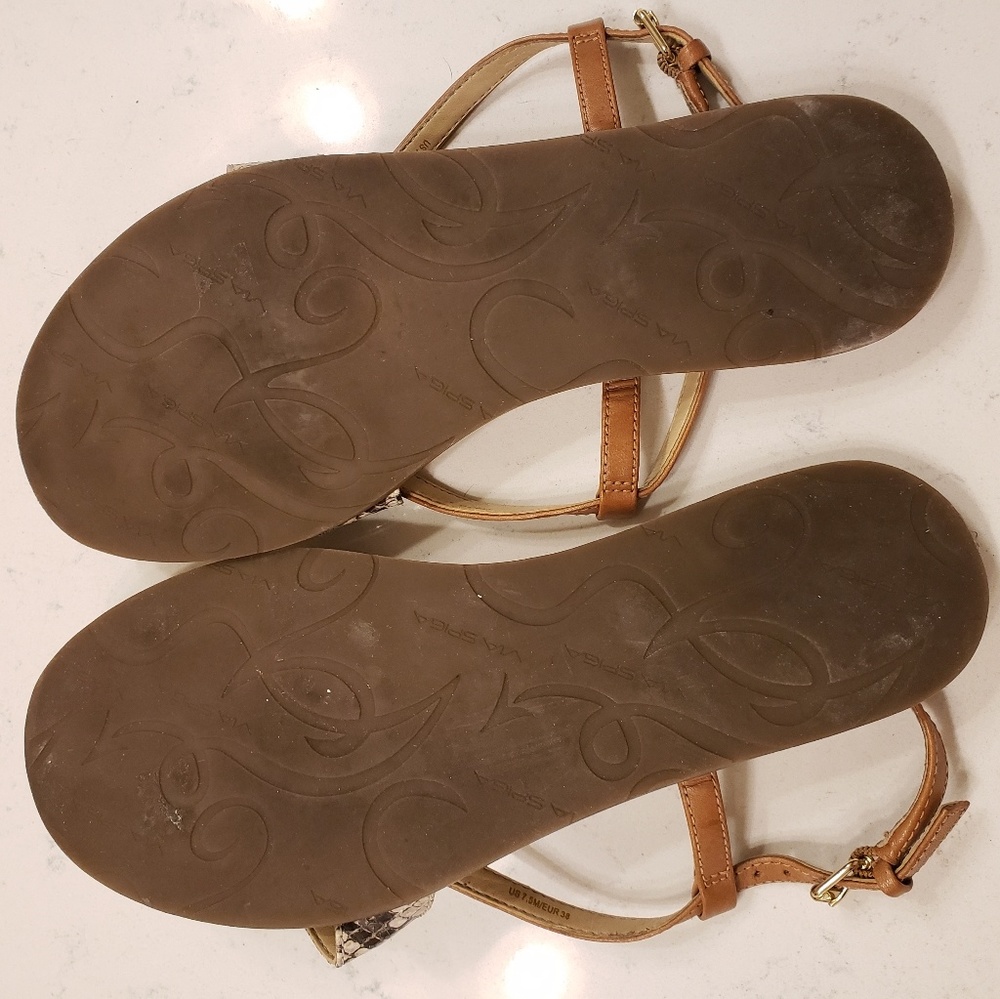 Via Spiga | Snakeskin Genuine Leather Sandals 7 - Picture 7 of 8